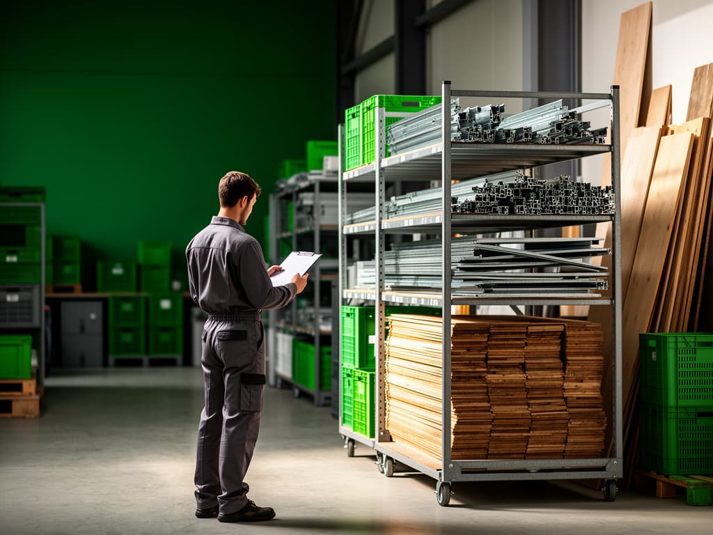 Recovered commercial materials arranged for business resale and reuse